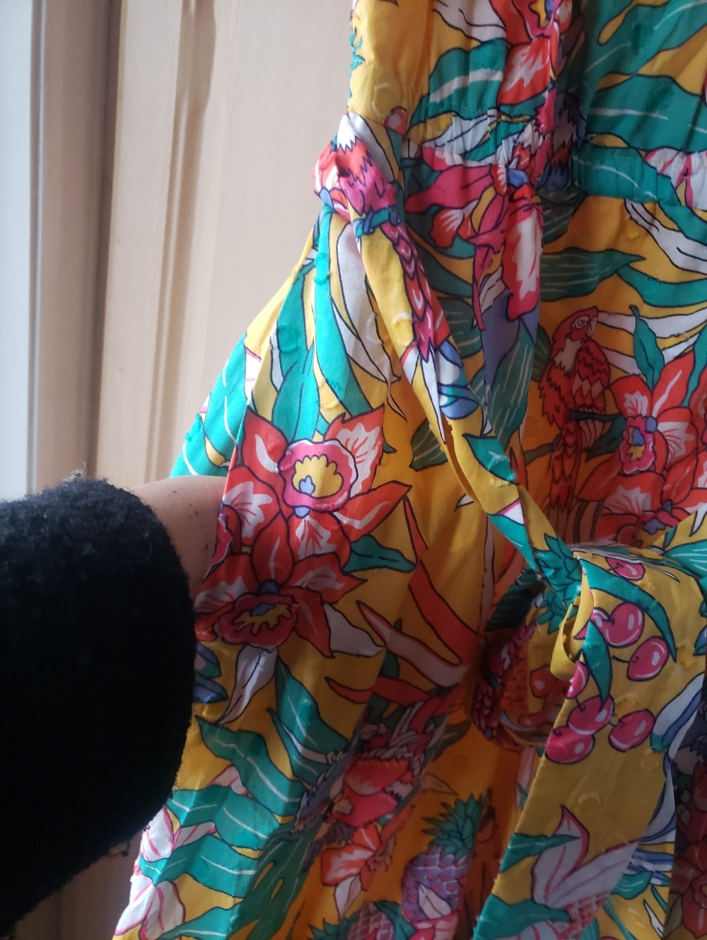 NWT Talbot Smoked Belted Fit And Flare Tropical Floral Sleeveless Dress - Picture 9 of 12